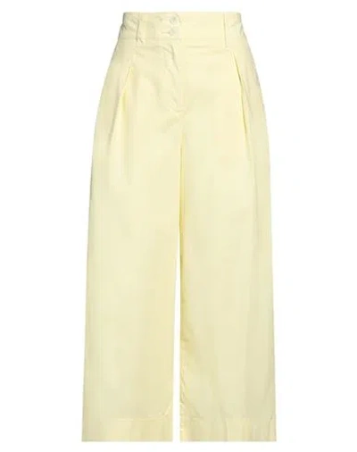 Incotex Woman Pants Pastel Yellow Size 4 Cotton, Elastane