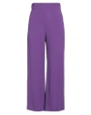 Incotex Woman Pants Purple Size 4 Acetate, Silk In Purple