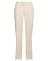Incotex Woman Pants Sand Size 10 Cotton, Elastane In Beige