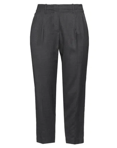 Incotex Woman Pants Steel Grey Size 8 Cotton, Elastane In Black