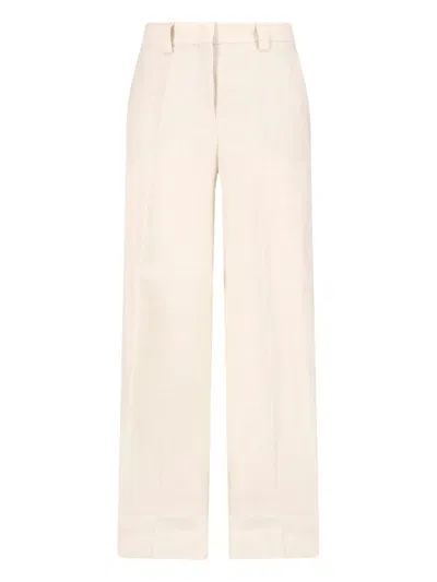 Incotex Women's 100% Linen Trousers In Cream