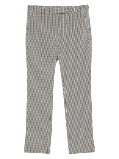Incotex Black Check Straight Leg Trouser In Gray