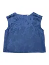 Incotex Women's Sleeveless Shirt/blouse In Blue