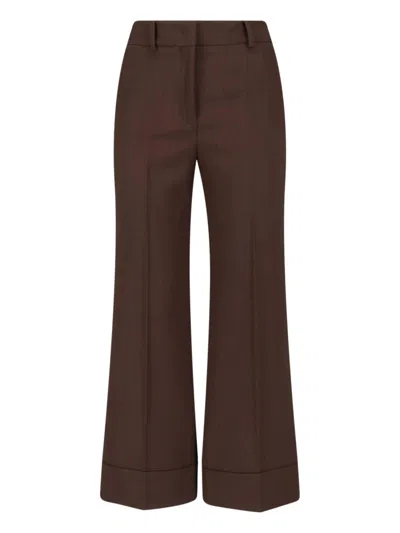 Incotex Women's Wide-leg Tailored Trousers In Brown