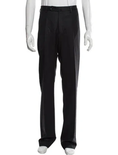 Pre-owned Incotex Wool Dress Pants In Black