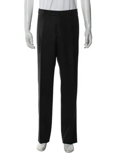 Pre-owned Incotex Wool Dress Pants In Black