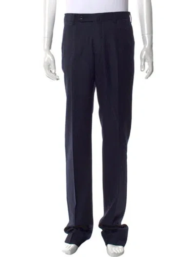Pre-owned Incotex Wool Dress Pants In Blue