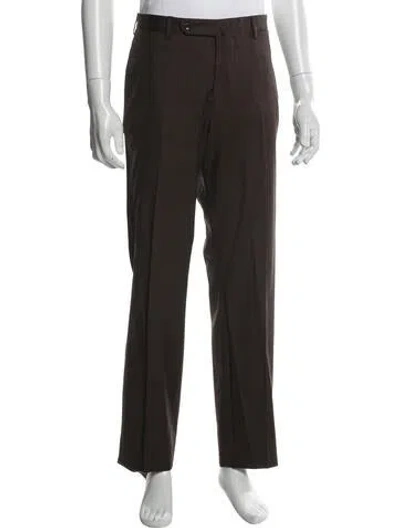 Pre-owned Incotex Wool Dress Pants In Brown