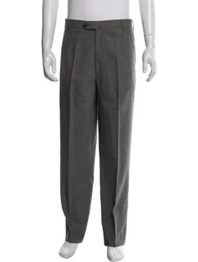 Pre-owned Incotex Wool Dress Pants In Gray