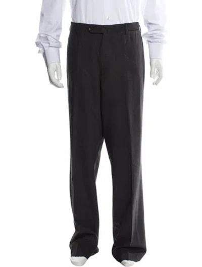 Pre-owned Incotex Wool Dress Pants In Gray
