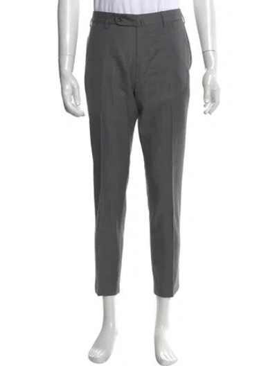 Pre-owned Incotex Wool Dress Pants In Gray