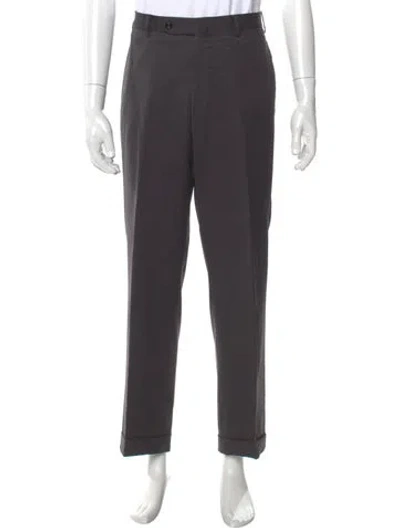 Pre-owned Incotex Wool Dress Pants In Gray