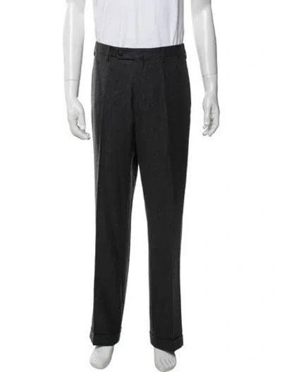 Pre-owned Incotex Wool Dress Pants In Gray
