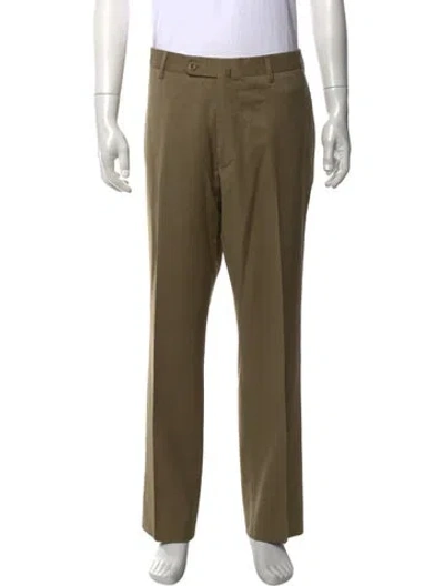 Pre-owned Incotex Wool Dress Pants In Green