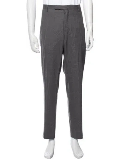 Pre-owned Incotex Wool Dress Pants In Grey