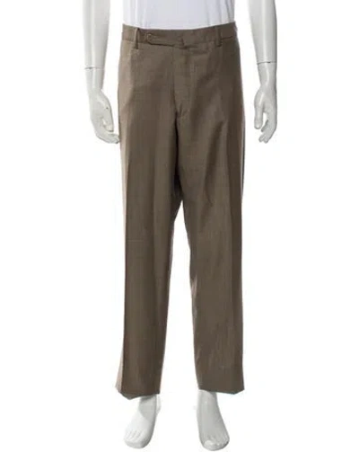 Pre-owned Incotex Wool Dress Pants In Neutral
