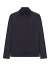 Incotex Wool Overshirt In Black