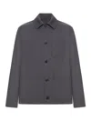 Incotex Wool Button-fastening Jacket In Gray