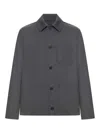 Incotex Wool Button-fastening Jacket In Gray