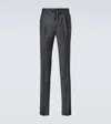 Incotex Wool Tapered Pants In Grey