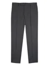Incotex Wool Tapered Trousers In Black