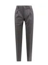 Incotex Pattern 54 Virgin Wool Trouser With Pinces In Grey