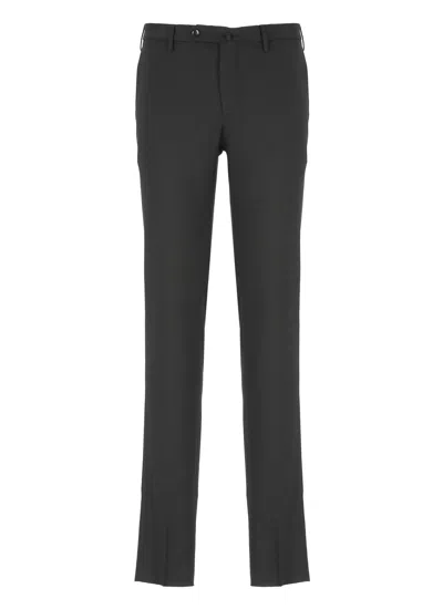 Incotex Wool Trousers In Black