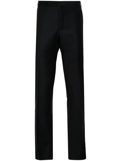 Incotex Wool Trousers In Blue