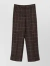 Incotex Wool Trousers Featuring Checked Design In Brown