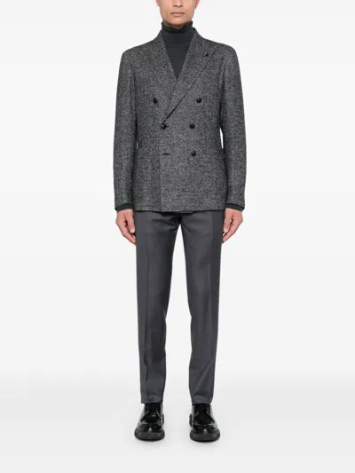 Incotex Wool Trousers In Grey