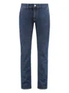 Incotex Zip Button Jeans In Blue