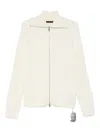 Incotex Zip-up Cardigan In White