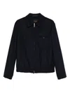 Incotex Zip-up Jacket In Blue