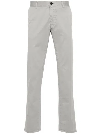 Incotex Tapered-leg Cotton Chino Trousers In Grey