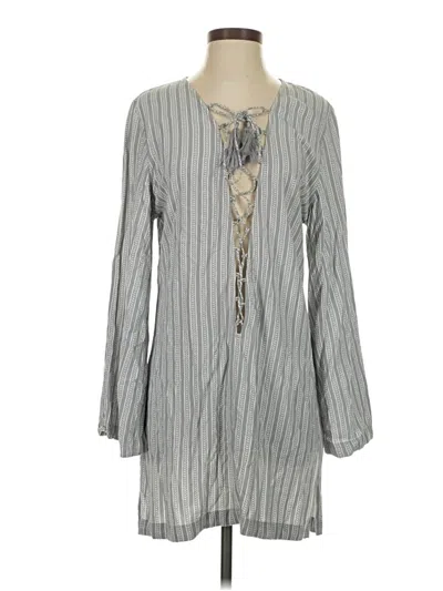 Pre-owned Indah 3/4 Sleeve Blouse In Gray