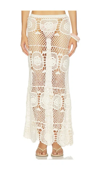 Indah Allegra Solid Flower Maxi Skirt In Multi