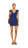 Indah Bijous Mini Dress In Blue