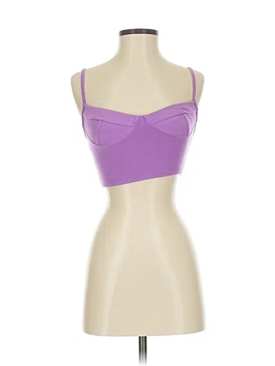 Pre-owned Indah Body Tank Top Purple Strapless Neckline Tops