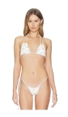 Indah Bongo Triangle Bikini Top In White