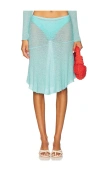 Indah Cassandra Midi Skirt In Blue