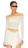 Indah Coco Pinch Bra Top In Ivory