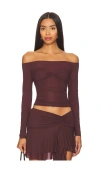 Indah Coco Pinch Top In Cacau