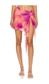 Indah Edie Mini Skirt With Double Frill & Spiral Tails In Saturn