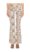 Indah Elidy Printed Low Rise Big Band Long Pant In Cowgirl