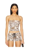Indah Etra Printed Tube Top In Cowgirl