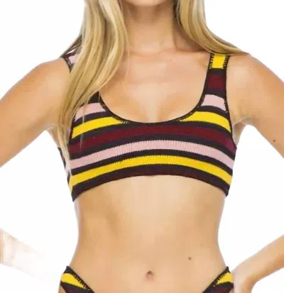 Indah Fraser Knit Top In Sunset Stripe In Brown