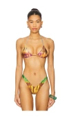Indah Greta Printed Tiny Brazil Triangle Bikini Top