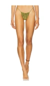 Indah Jane Skimpy Printed Fixed Sides String Bikini Bottom In Ganja