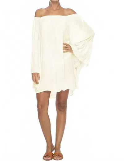 Indah Kamani Ruffle Mini Dress In Opal In White