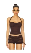 Indah Kora Solid Tiny Sleeve Coco Tee